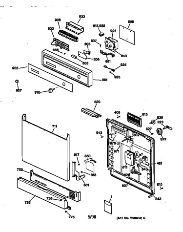 Escutcheon & door assembly