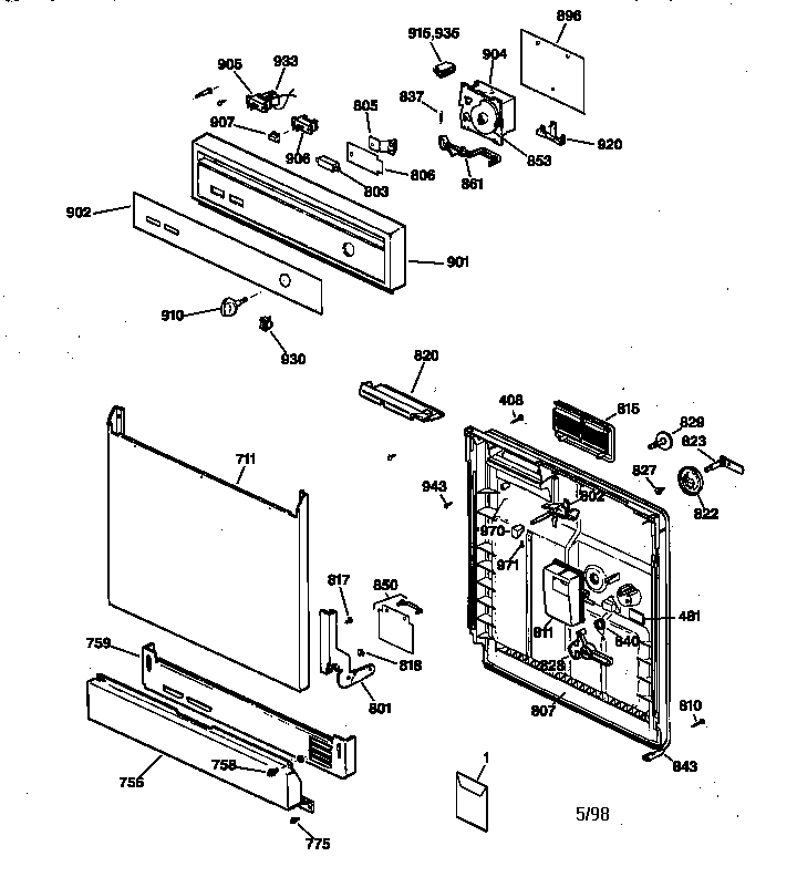 ESCUTCHEON & DOOR ASSEMBLY