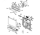 Hotpoint HDA3230Z01WW escutcheon & door assembly diagram