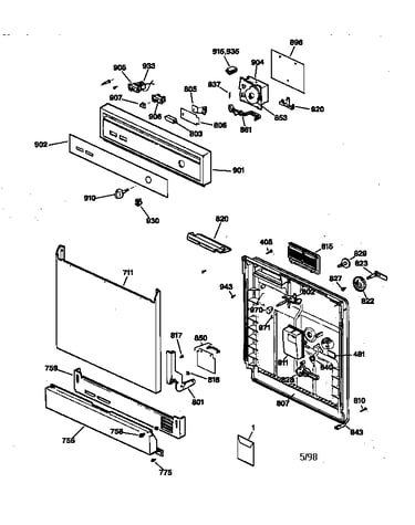 Escutcheon & door assembly
