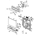 Hotpoint HDA2000Z01AD escutcheon & door assembly diagram
