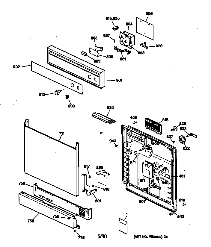 ESCUTCHEON & DOOR ASSEMBLY