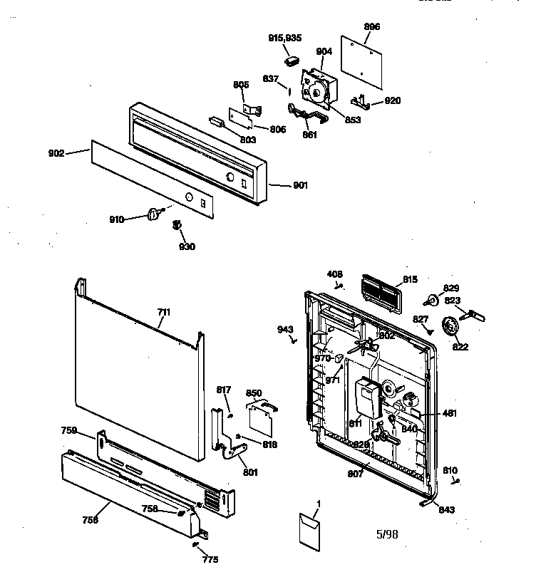 Escutcheon & door assembly