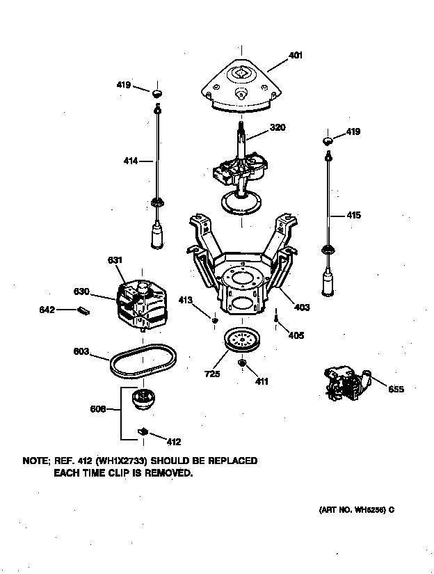 Suspension, pump & drive components