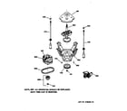 Hotpoint VVSR1040V1WW suspension, pump & drive components diagram