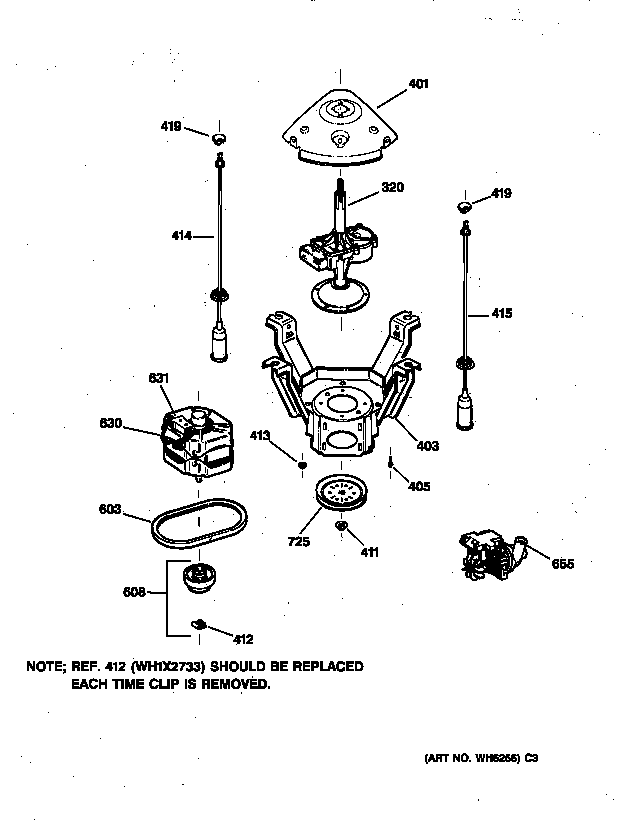 Suspension, pump & drive components
