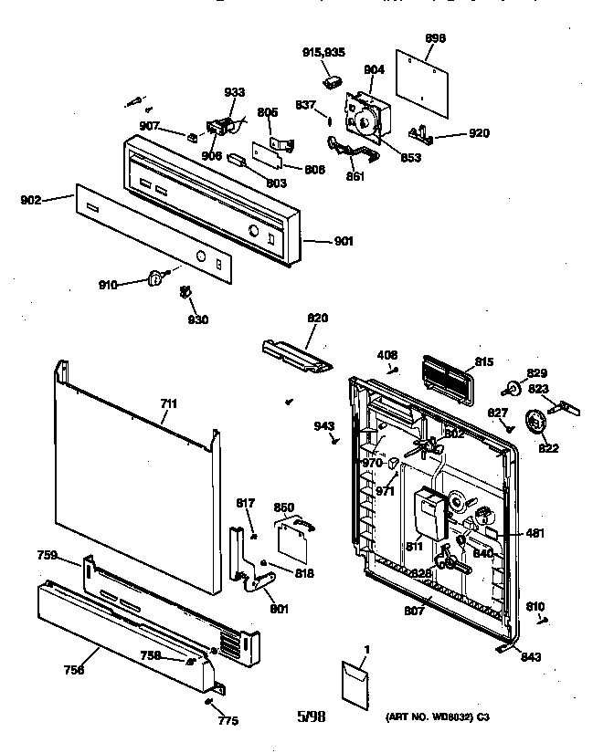 ESCUTCHEON & DOOR ASSEMBLY