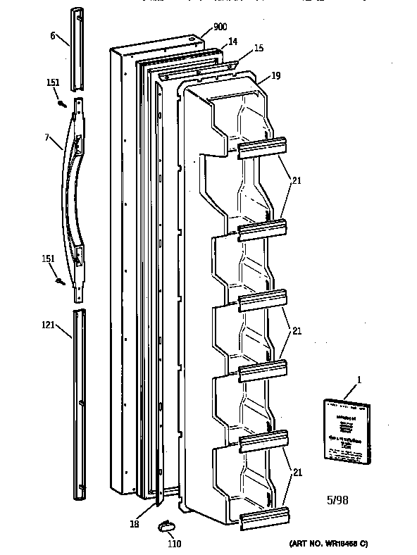 Freezer door