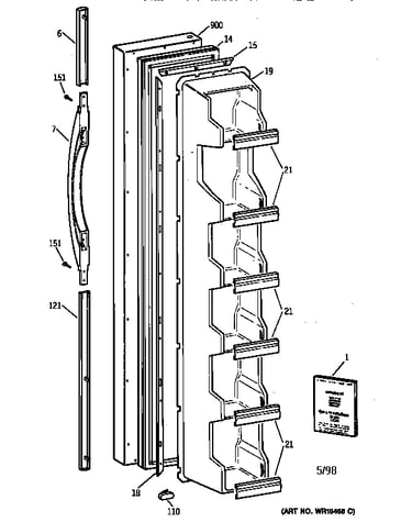 Freezer door