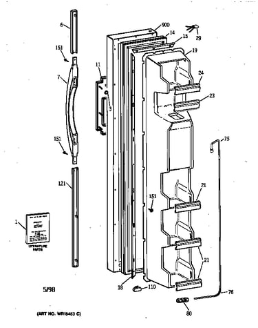 Freezer door