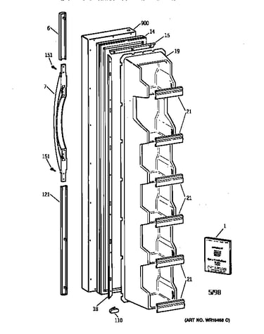 Freezer door