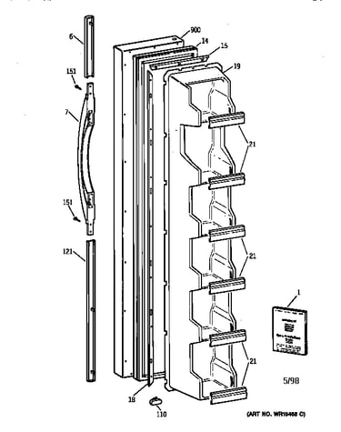 Freezer door