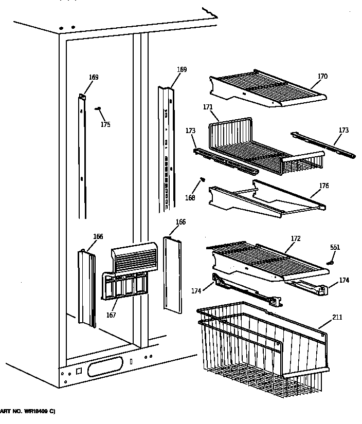 Freezer shelves