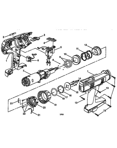 Motor and housing assembly