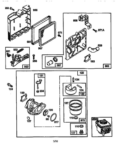 Air cleaner and carburetor assembly