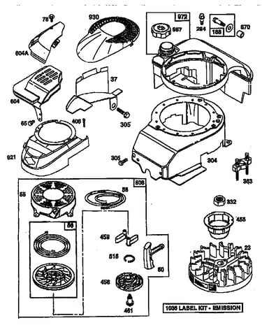 Rewind starter and blower housing
