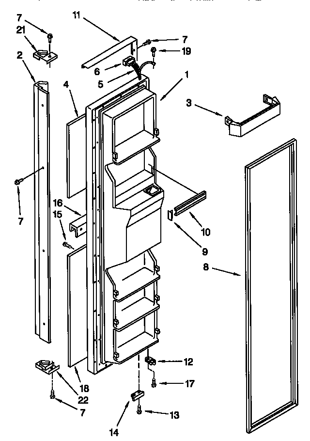 Freezer door