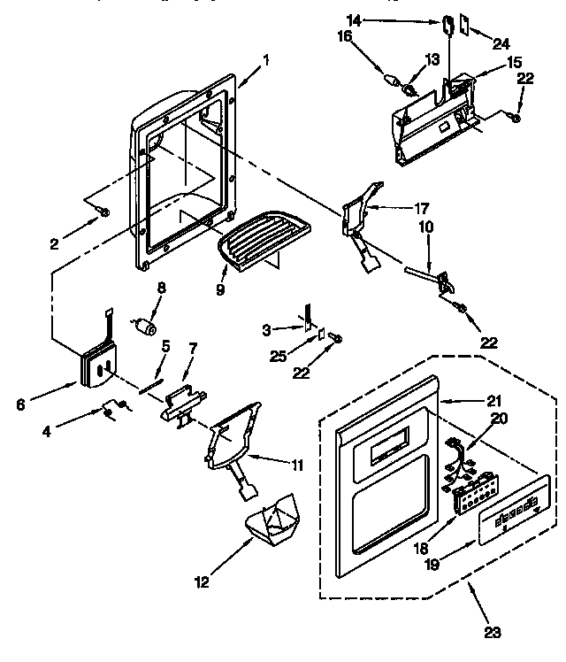 Dispenser front