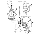 Kenmore 11048184791 agitator, basket and tub diagram