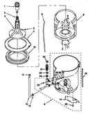 Agitator, basket and tub