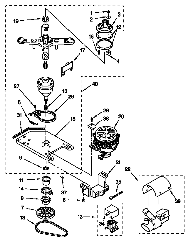 TRANSMISSION, MOTOR AND PUMP