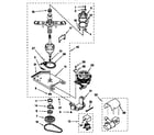 Kenmore 11048182791 transmission, motor and pump diagram