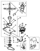 Transmission, motor and pump