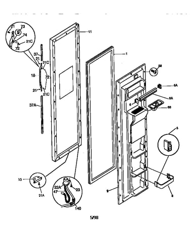 Freezer door