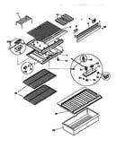 Shelves and divider block