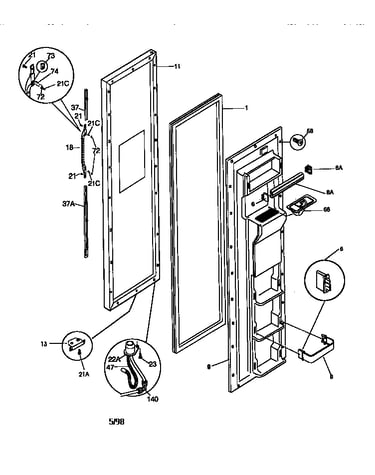 Freezer door