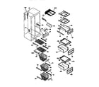 Kenmore 25358685890 shelves and accessories diagram