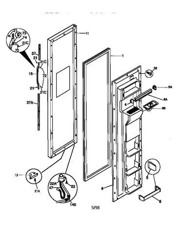 Freezer door