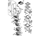 Kenmore 25358689890 shelves and accessories diagram