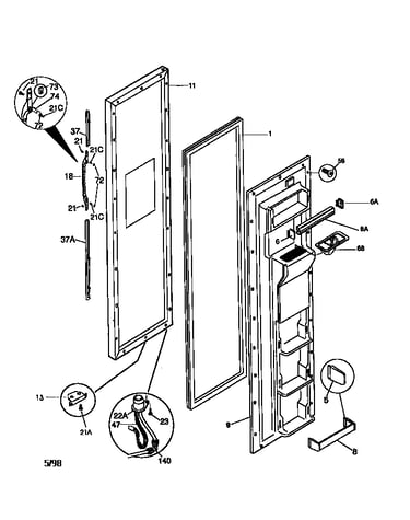 Freezer door