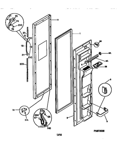 Freezer door