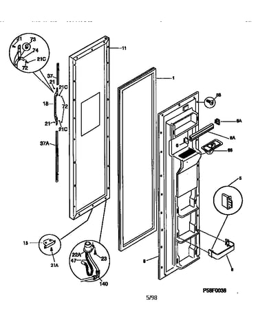 Freezer door