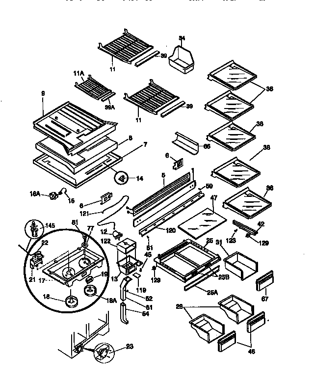 Shelves and accessories