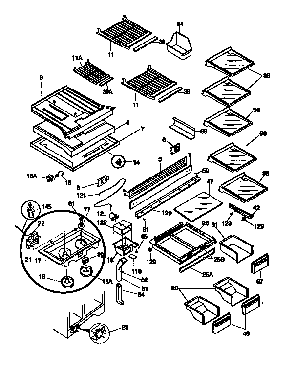 SHELVES AND ACCESSORIES