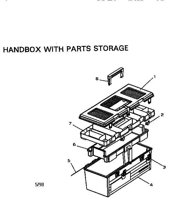 Handlebox with parts storage