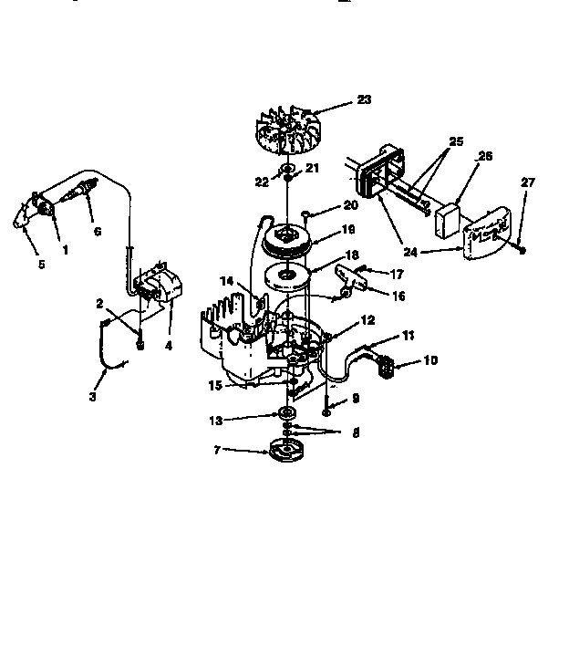 Ignition/starter/air cleaner/clutch