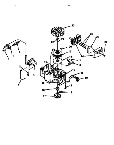 Ignition/starter/air cleaner/clutch