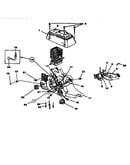 Engine housing, fuel tank, oil tank