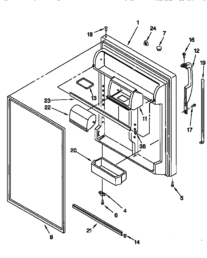 Refrigerator door
