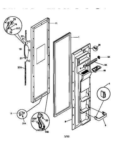 Freezer door