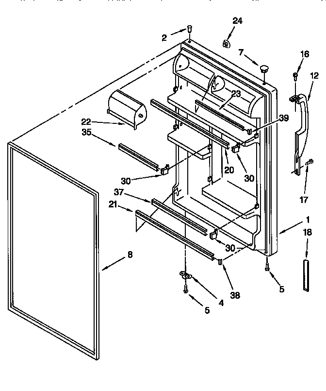 Refrigerator door