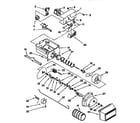 Kenmore 10656077791 motor and ice container diagram