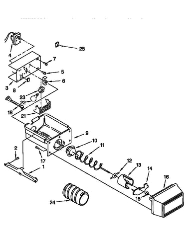 Motor and ice container