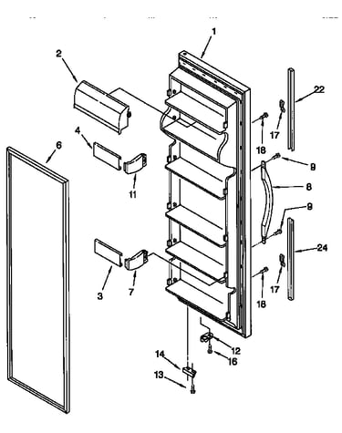 Refrigerator door