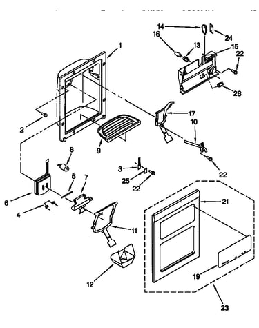 Dispenser front