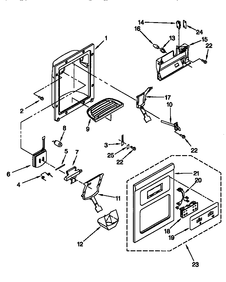 Dispenser front